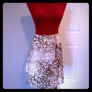 Cato Sz 14 Brown and White Animal Print Skirt